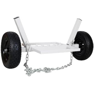 1100 lbs. Heavy Duty Log Dolly with 8 in. Pneumatic Tires, White