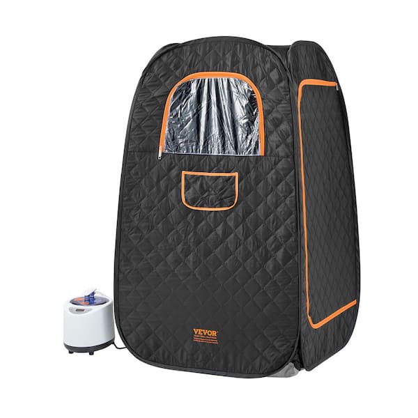 Compact Portable Steam Sauna Tent, 1-Person Indoor Steel Infrared Sauna with Adjustable Temperature, Digital Timer