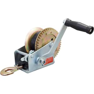 1600 lbs. 2 in. W 32.8 ft. Manual Hand Strap Winch
