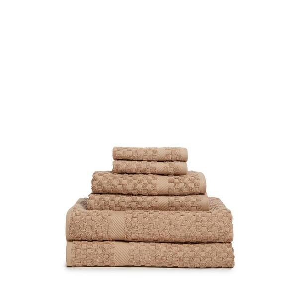 Lintex Waffle 6-Piece Linen Solid Bath Towel Set