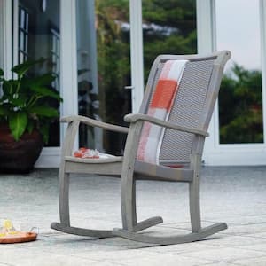 Clayton Weathered Gray Wood Outdoor Rocking Chair