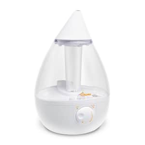 1 Gal. Drop Ultrasonic Cool Mist Humidifier for Medium to Large Rooms up to 500 sq. ft. - Clear/White