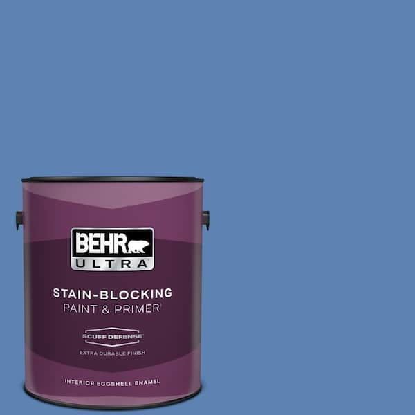 BEHR ULTRA 1 gal. #PPU15-06 Neon Blue Extra Durable Eggshell Enamel Interior Paint & Primer