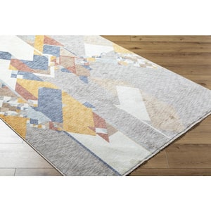 Usonia 5 ft. x 8 ft. Orange Abstract Indoor Area Rug