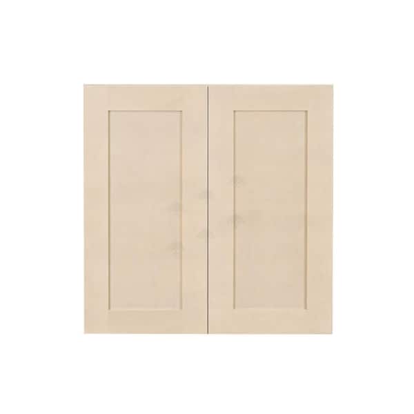 LIFEART CABINETRY Lancaster Shaker Assembled 30x30x12 in. Wall Cabinet with 2 Doors 2 Shelves in Stone Wash