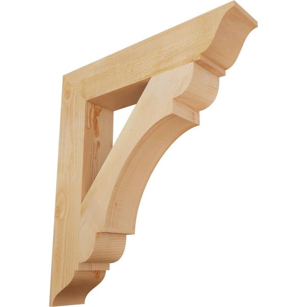 6 in. x 36 in. x 32 in. Douglas Fir Olympic Traditional Rough Sawn Bracket