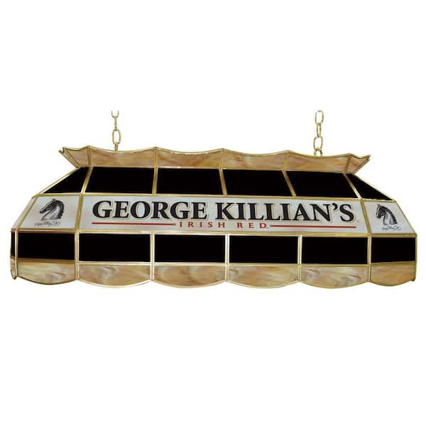Trademark Global Killians 3-Light Stained Glass Hanging Tiffany Lamp