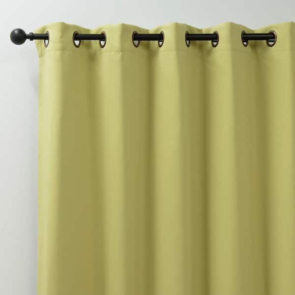 Best Home Fashion Black Grommet Blackout Curtain - 80 in. W x 84 in. L  GROM_WIDE-80X84-BLACK - The Home Depot