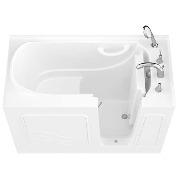Universal Tubs HD Series 53 in. L x 26 in. W Right Drain Quick Fill Walk-In Soaking Bathtub in White