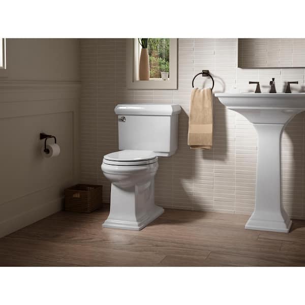 KOHLER Memoirs Classic 2-Piece 1.28 GPF Single Flush Round Toilet with AquaPiston Flushing Technology in White
