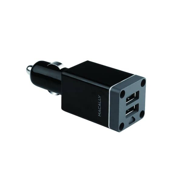 Macally 20-Watt Dual Port USB Car Charger Designed for iPad, iPhone and iPod