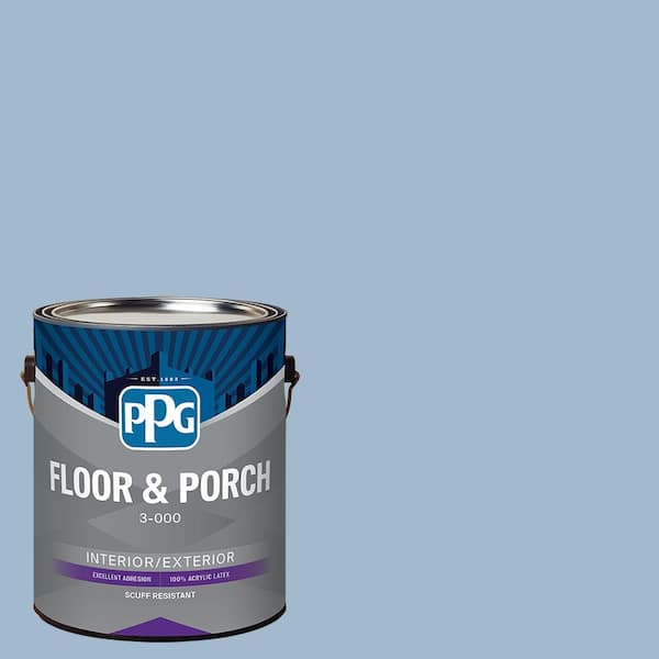 1 gal. PPG1156-3 Always Blue Satin Interior/Exterior Floor and Porch Paint