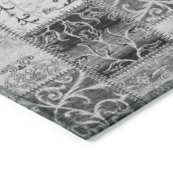 Chantille ACN566 Gray 8 ft. x 10 ft. Machine Washable Indoor/Outdoor Geometric Area Rug