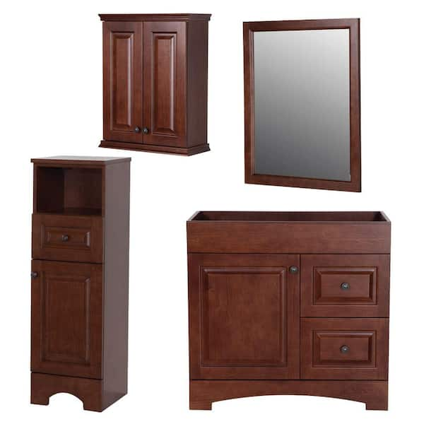 St. Paul Summit Bath Suite with 30 in. Vanity with Vanity Top in Linen Tower OJ and Wall Mirror