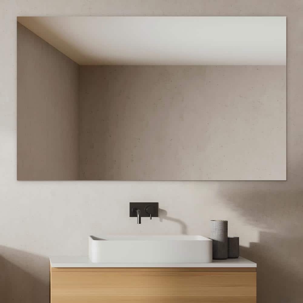 36" x 60" Frameless Polished Edge Rectangular Wall Mirror