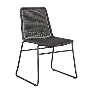 Dacy Brown and Sandy Black Rattan Upholstered Dining Chairs (Set of 2)