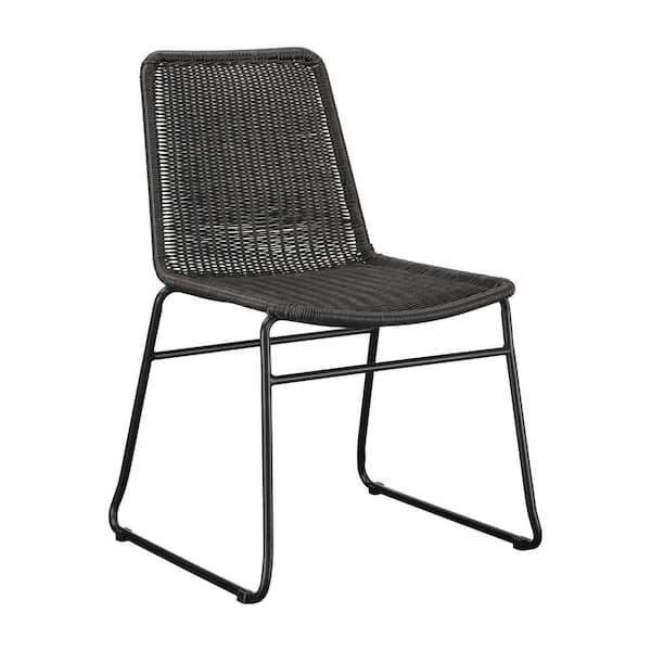 Coaster Dacy Brown and Sandy Black Rattan Upholstered Dining Chairs (Set of 2)