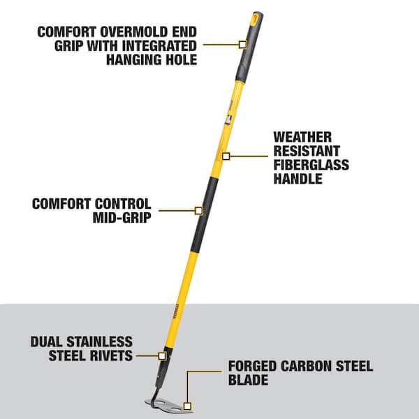 DEWALT - 53 in. Fiberglass Handle Mortar Hoe