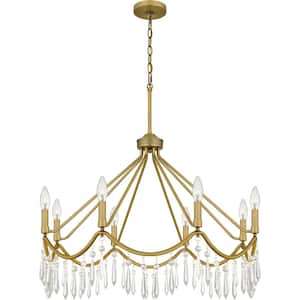 Airedale 8-Light Aged Brass Chandelier