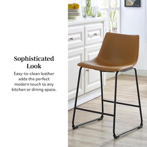 Navy blue discount leather counter stools