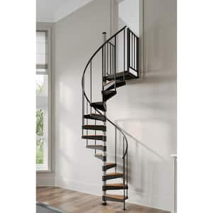 Reroute Prime Interior 42in Diameter, Fits Height 102in - 114in, 2 42in Tall Platform Rails Spiral Staircase Kit