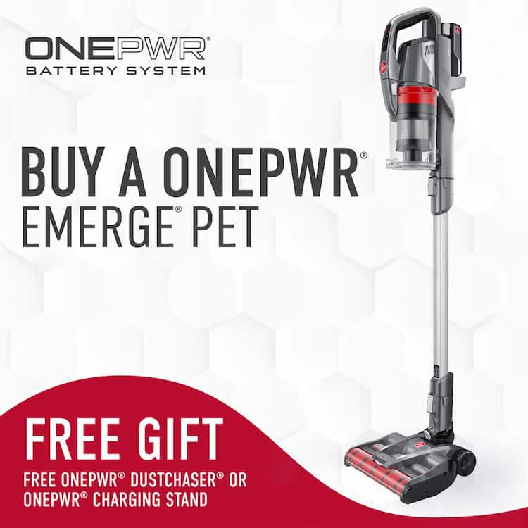 HOOVER ONEPWR Emerge Pet, Bagless, Cordless, Replaceable Filter Stick Vacuum, All-Terrain for Carpet, Hard Floor, Above Floor