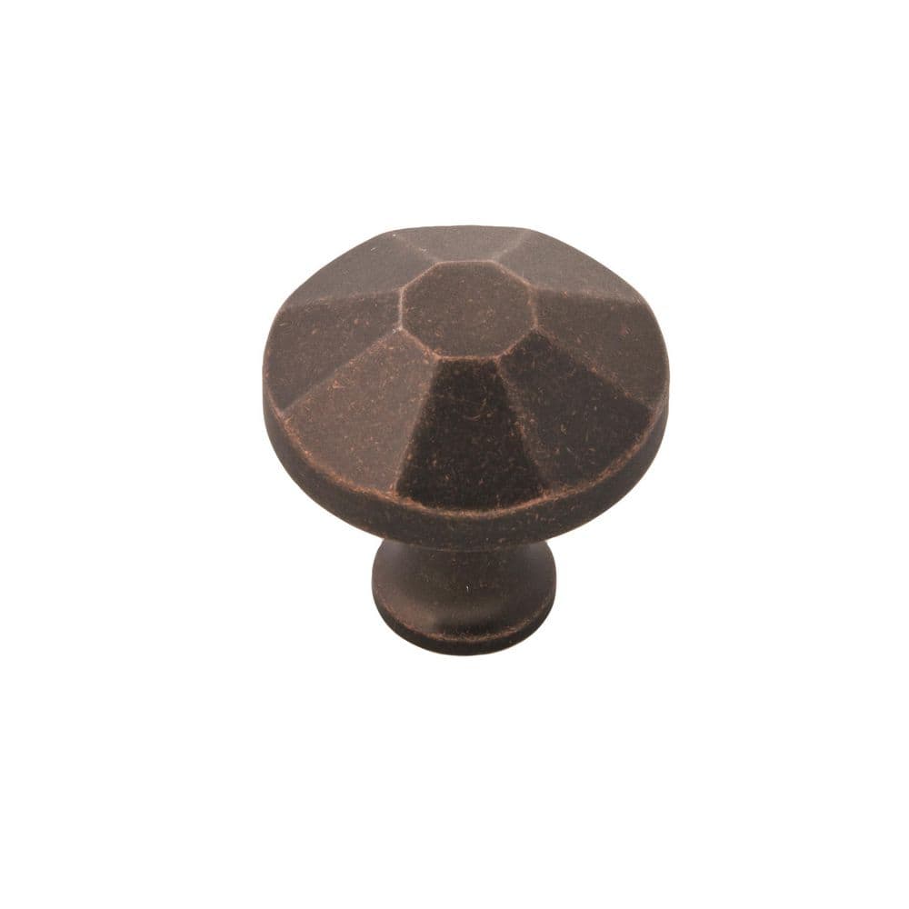 "Facette Collection Knob 1-3/8 "" Diameter Cabinet Knob Dark Antique Copper Round Cabinet Knob" price history on PriceWatchPro