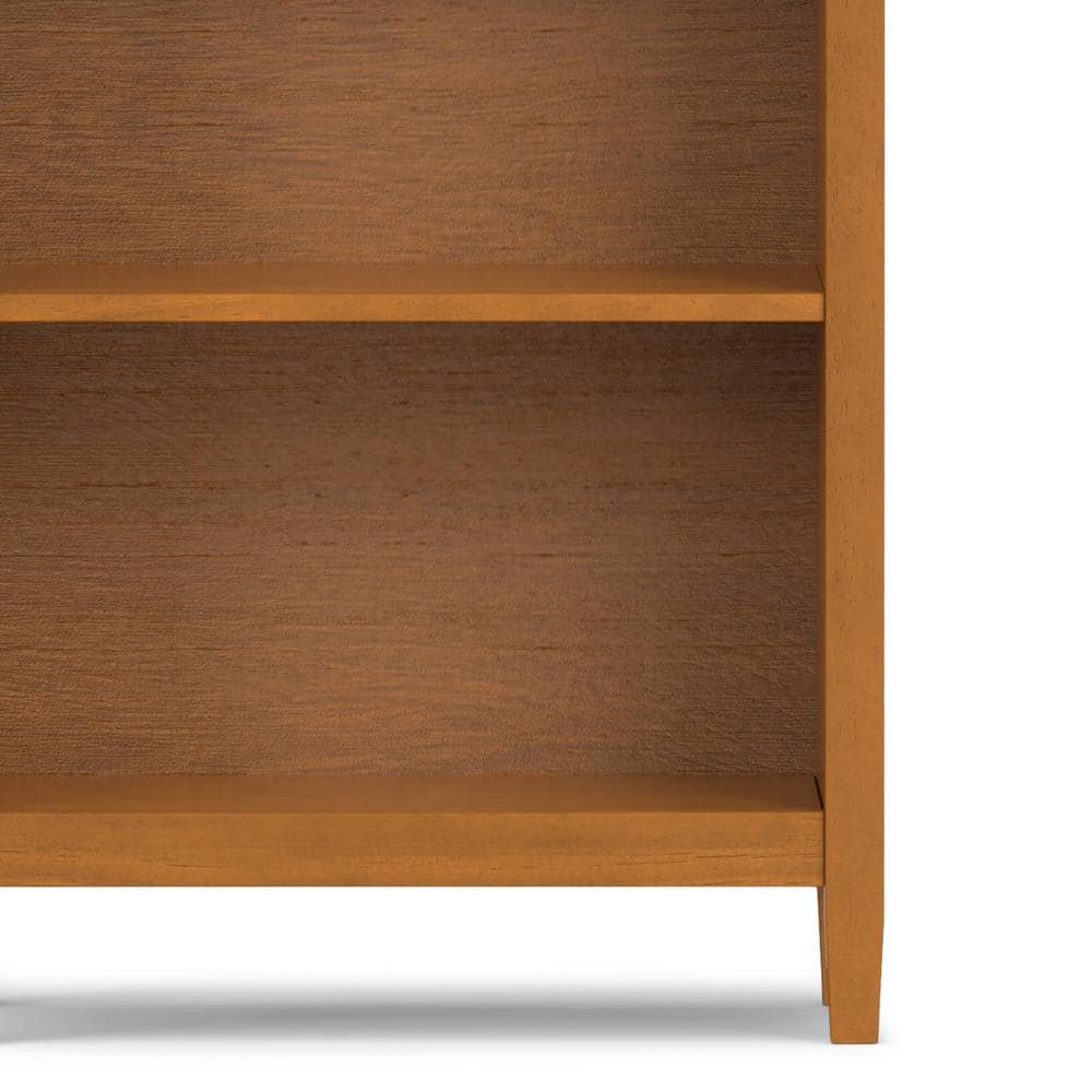 Light Golden Brown Solid Wood 5-Shelf Adjustable Bookcase