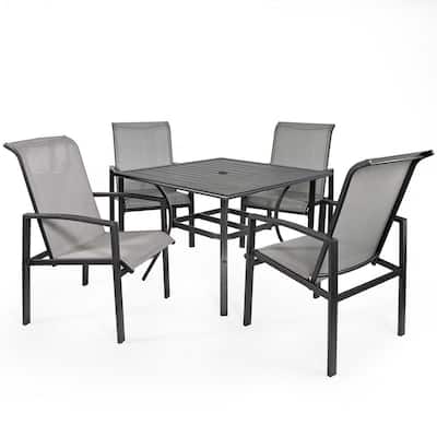 Cast Iron Patio Dining Sets, Fastfurnishings 5 Piece Wrought Iron Patio Furniture Dining Set
