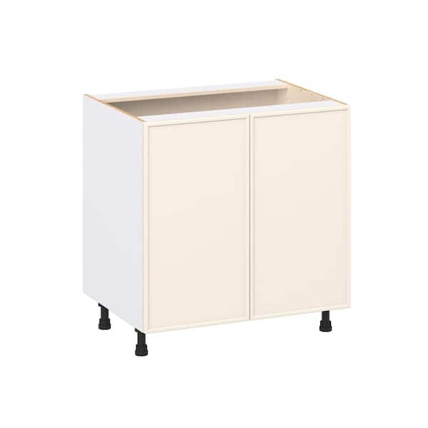 Fairview 33 in. W x 24 in. D x 34.5 in. H Assembled Slim Shaker Full Height Door Base Kitchen Cabinet in Washed Linen