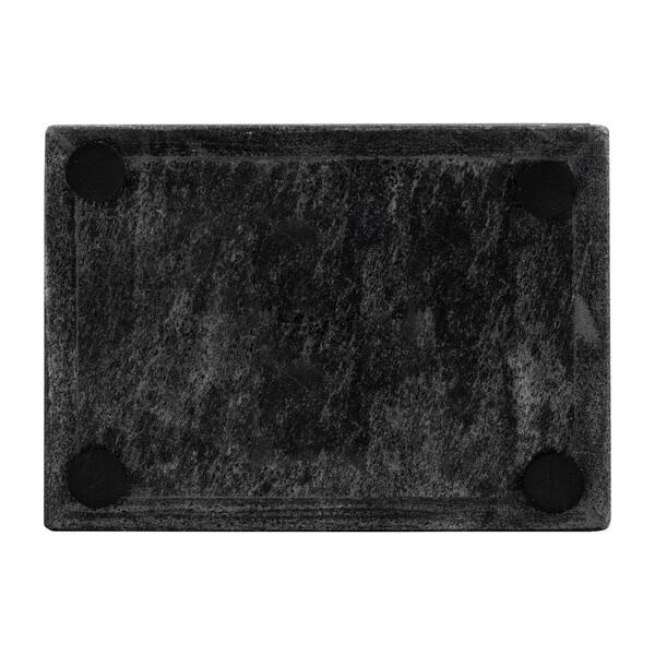 Liv & Skye Black 7 in. x 5 in. Marble Rectangular Decorative Box