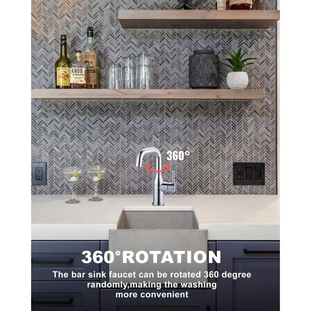 Polished Chrome Single Handle Deck Mounted Bar Faucet