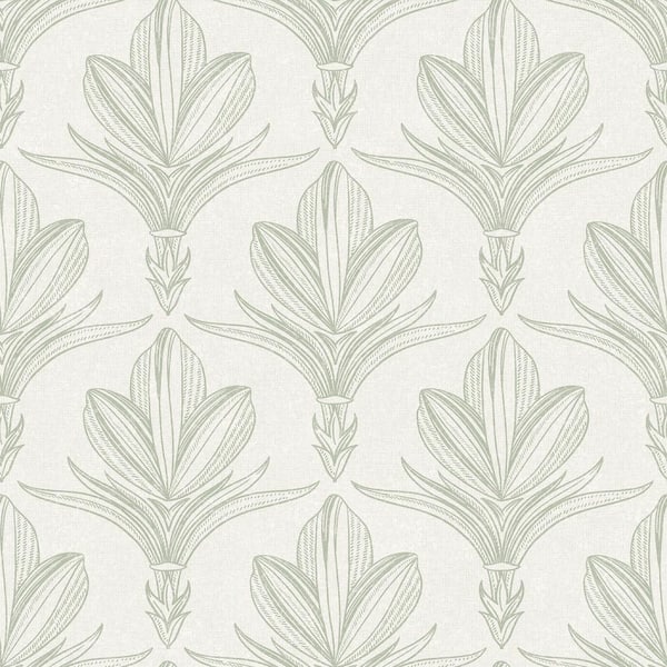 Green Larkyn Peel and Stick Wallpaper Sample