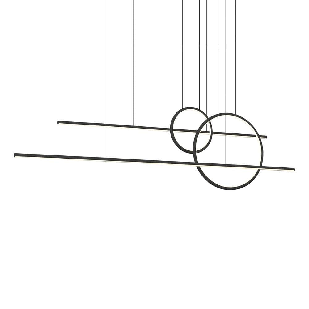 Chute Calypso Extruded Aluminum LED Pendant in Black