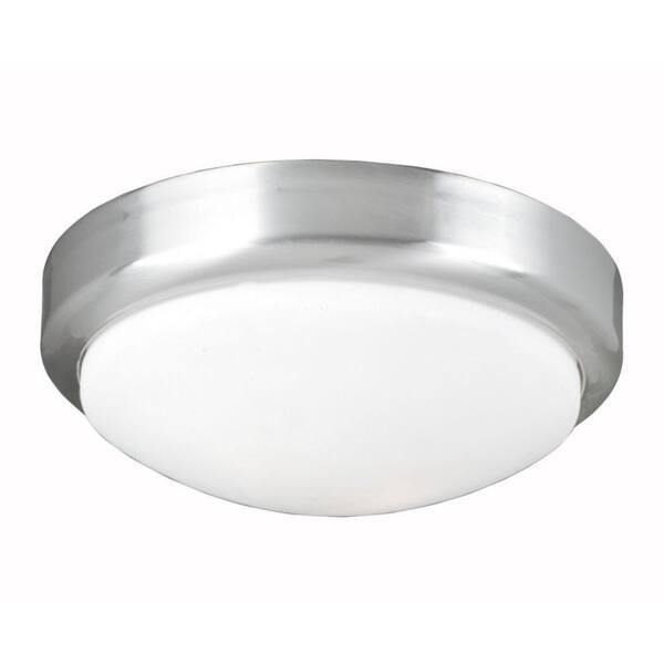 World Imports 2-Light Chrome Flushmount with Frosted Glass