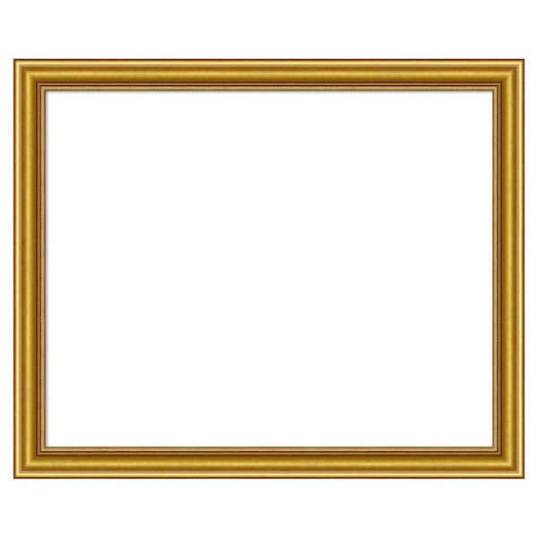 Amanti Art Townhouse Gold 34 in. x 28 in. Wood Framed Dry Erase Magnetic Memo Board