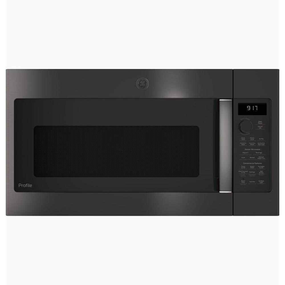 Profile 1.7 cu. ft. Over the Range Microwave in Black Stainless with Air Fry