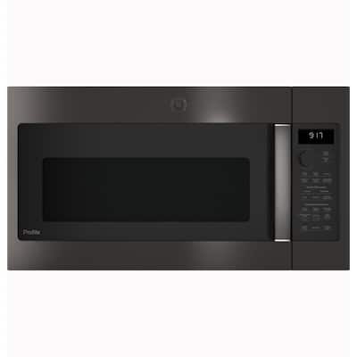 Profile 1.7 cu. ft. Over the Range Microwave in Black Stainless with Air Fry