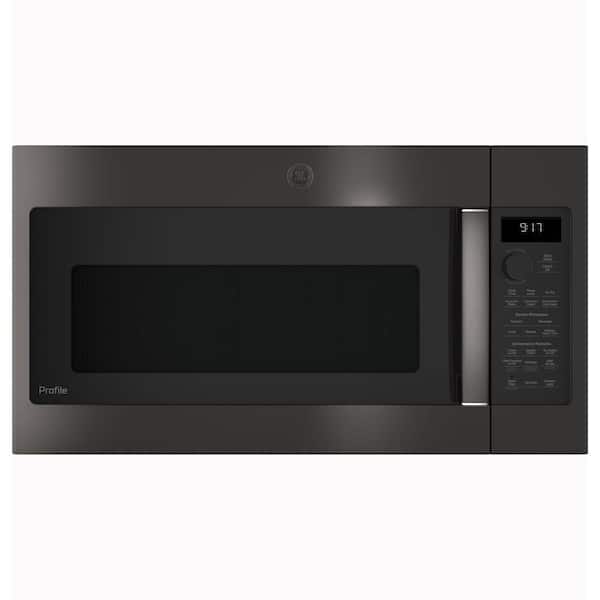 GE Profile 1.7 cu. ft. Over the Range Microwave in Black Stainless with Air Fry