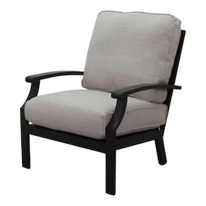 Madison Aluminium Frame Fabric Club Chair in Powder Coating Perfomatex Beige Cushions