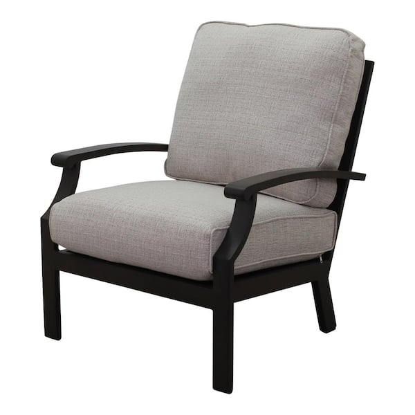 Courtyard Casual Madison Aluminium Frame Fabric Club Chair in Powder Coating Perfomatex Beige Cushions