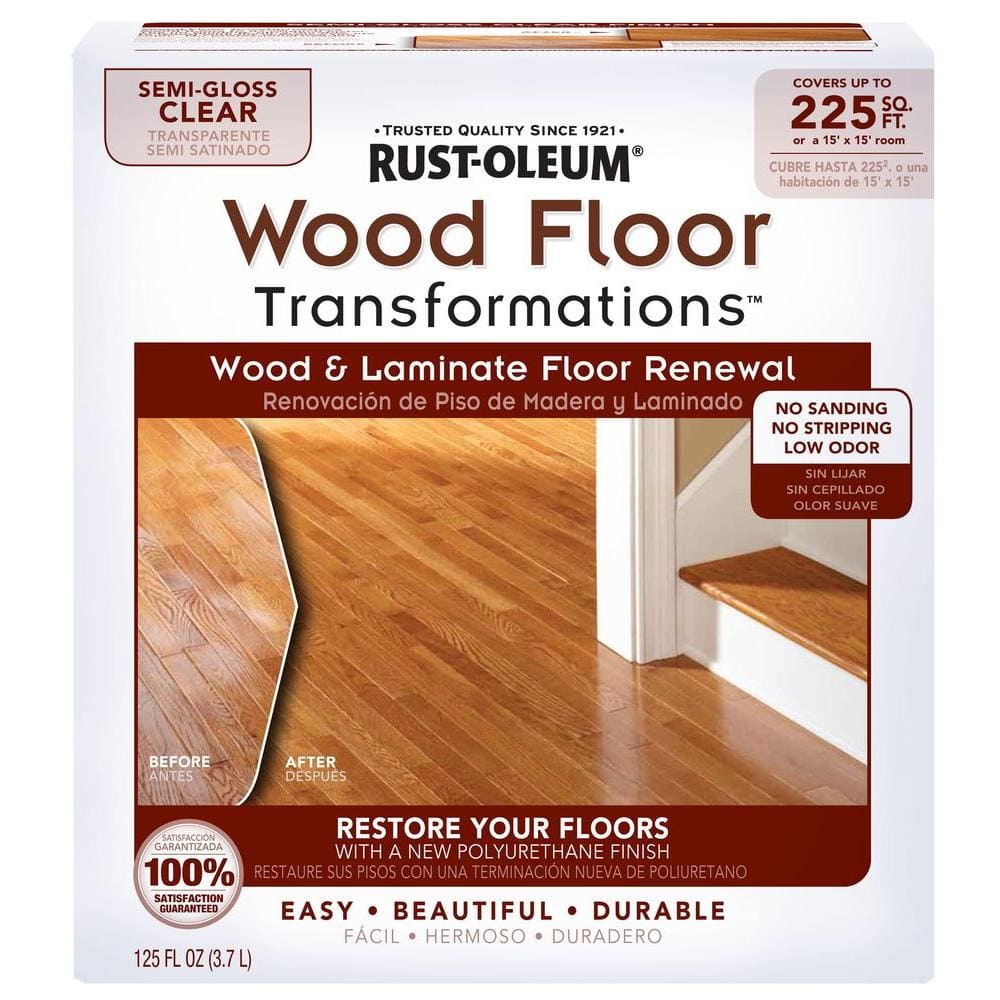 Rust Oleum Transformations Floor Wood And Laminate Renewal Kit 269597 The Home Depot