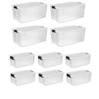 Sterilite Tuff1 18 Gal. Plastic Storage Tote Container Bin With Lid (6 ...