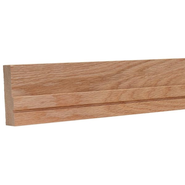 0.75 in. D x 2.5 in. W x 92 in. L Unfinished Red Oak Wood Casing Moulding
