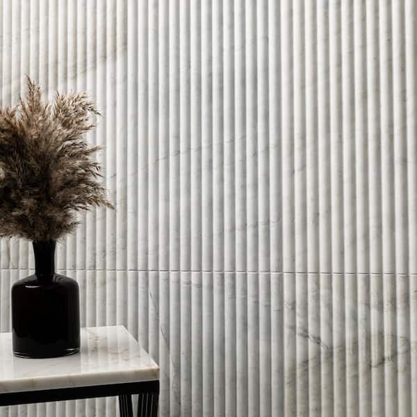 MSI Arabescato Venato Milano Ribbo 12 in. x 24 in. Honed Fluted