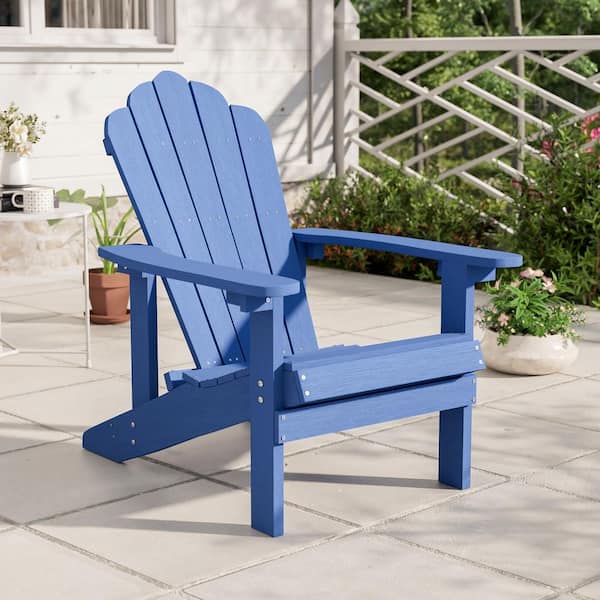 Navy Blue Weather Resistant Plastic Adirondack Chair