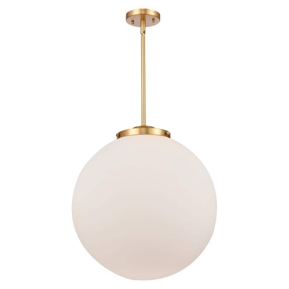 Beacon 60-Watt 1-Light Satin Gold Shaded Mini Pendant Light with Matte White Glass price history on PriceWatchPro