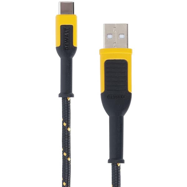 DEWALT 4 ft. DW3 Reinforced Braided Cable for USB-A to USB-C