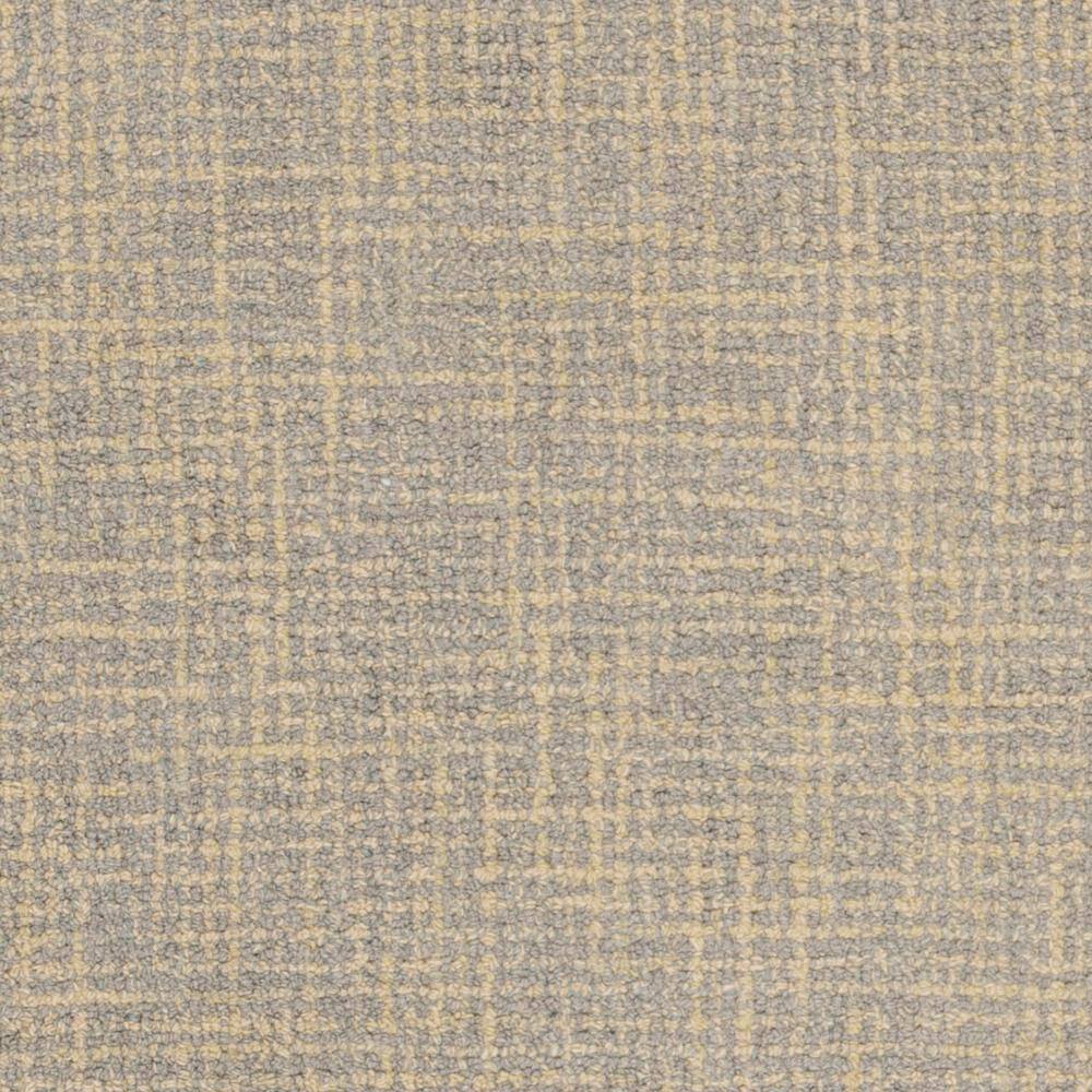 Handmade Gold and Grey 6' Round Wool Abstract Rug