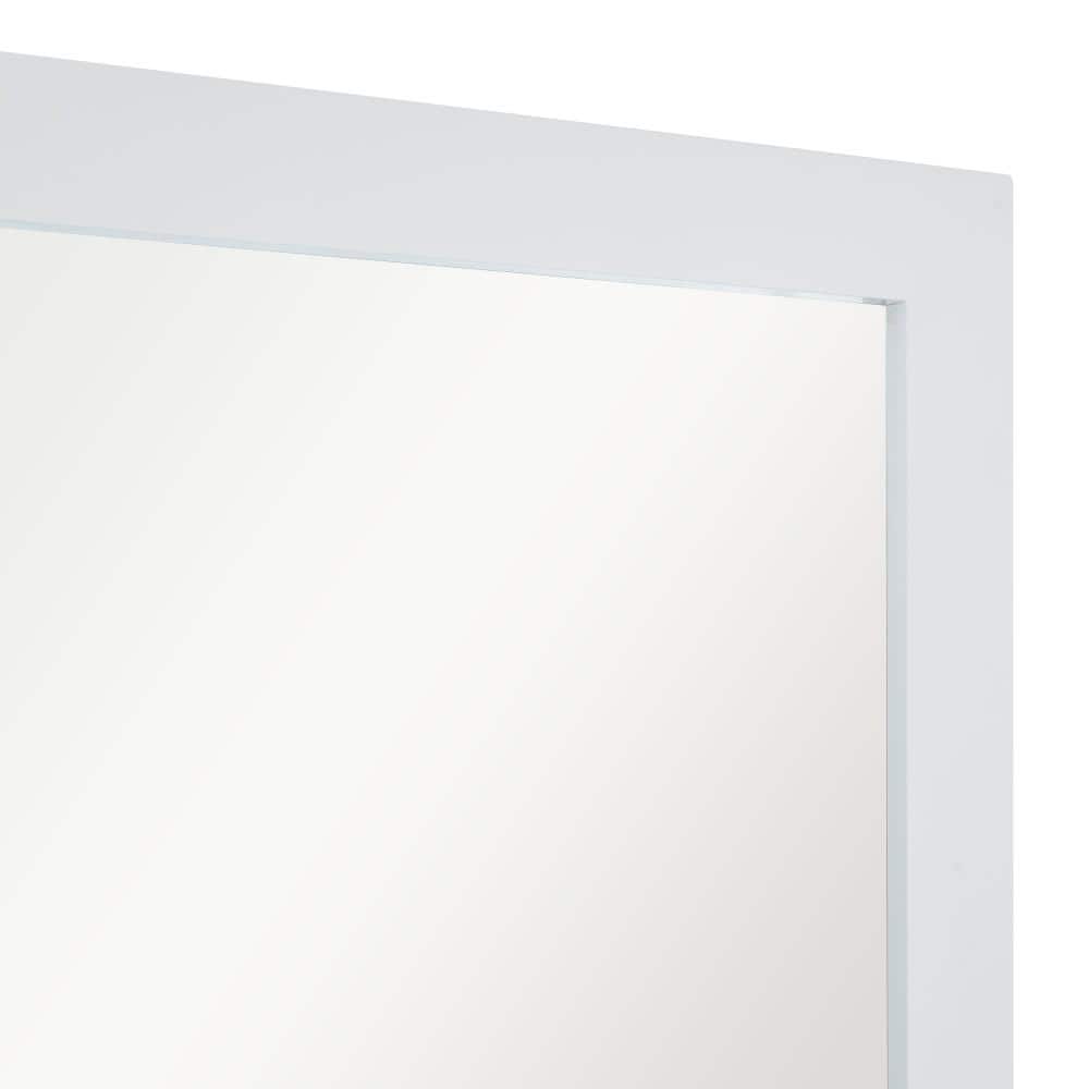 Daisy White Solid Wood Full-Length Rectangular Mirror - 32" x 70"